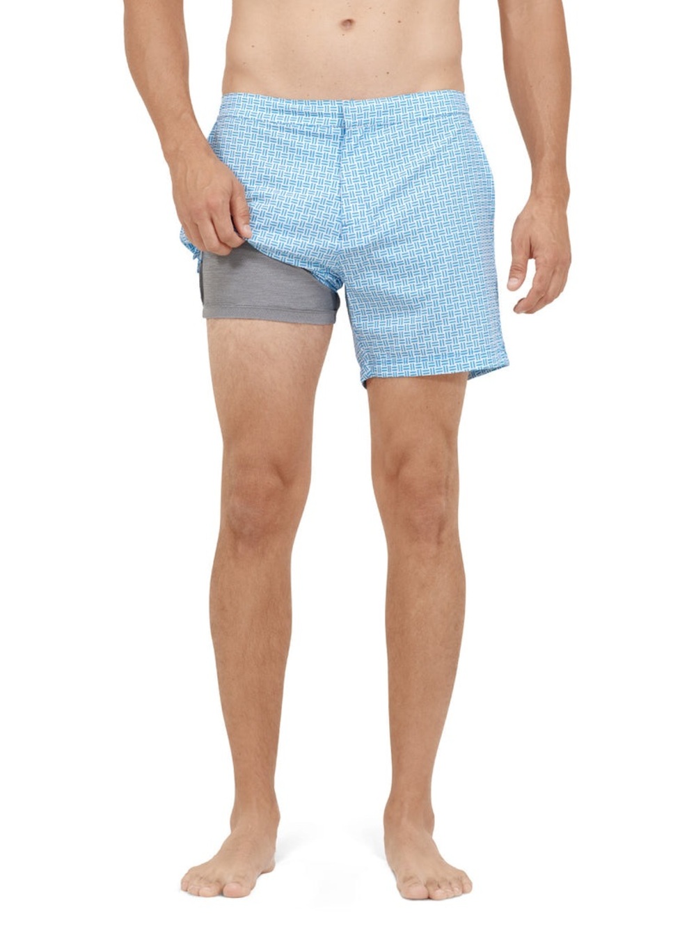 Somewhere Sunny Tailored 6" Swim Trunks - Men 36 - Blue Orient - Eco Friendly